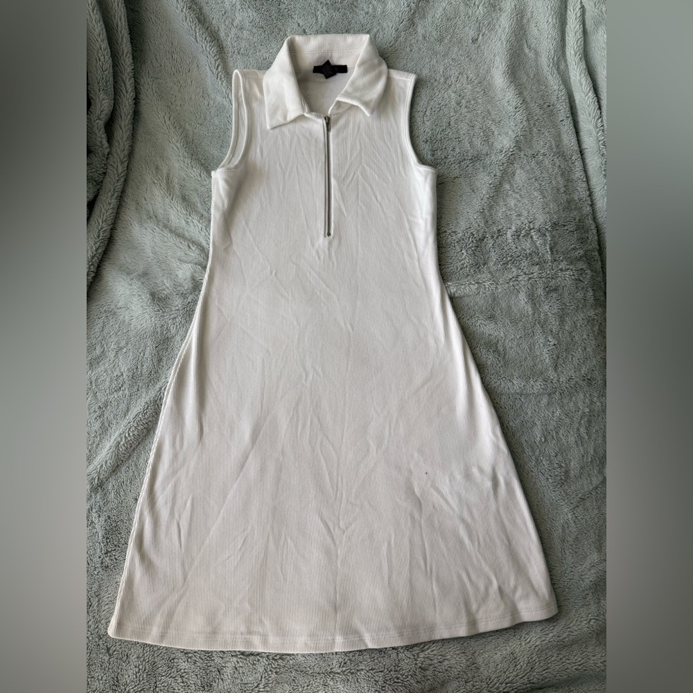 Forever 21 White Ribbed Dress